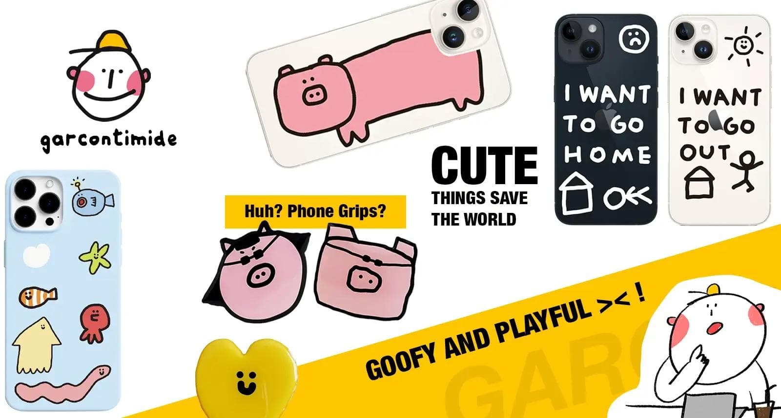 GARCONTIMIDE cute phone cases with doodles