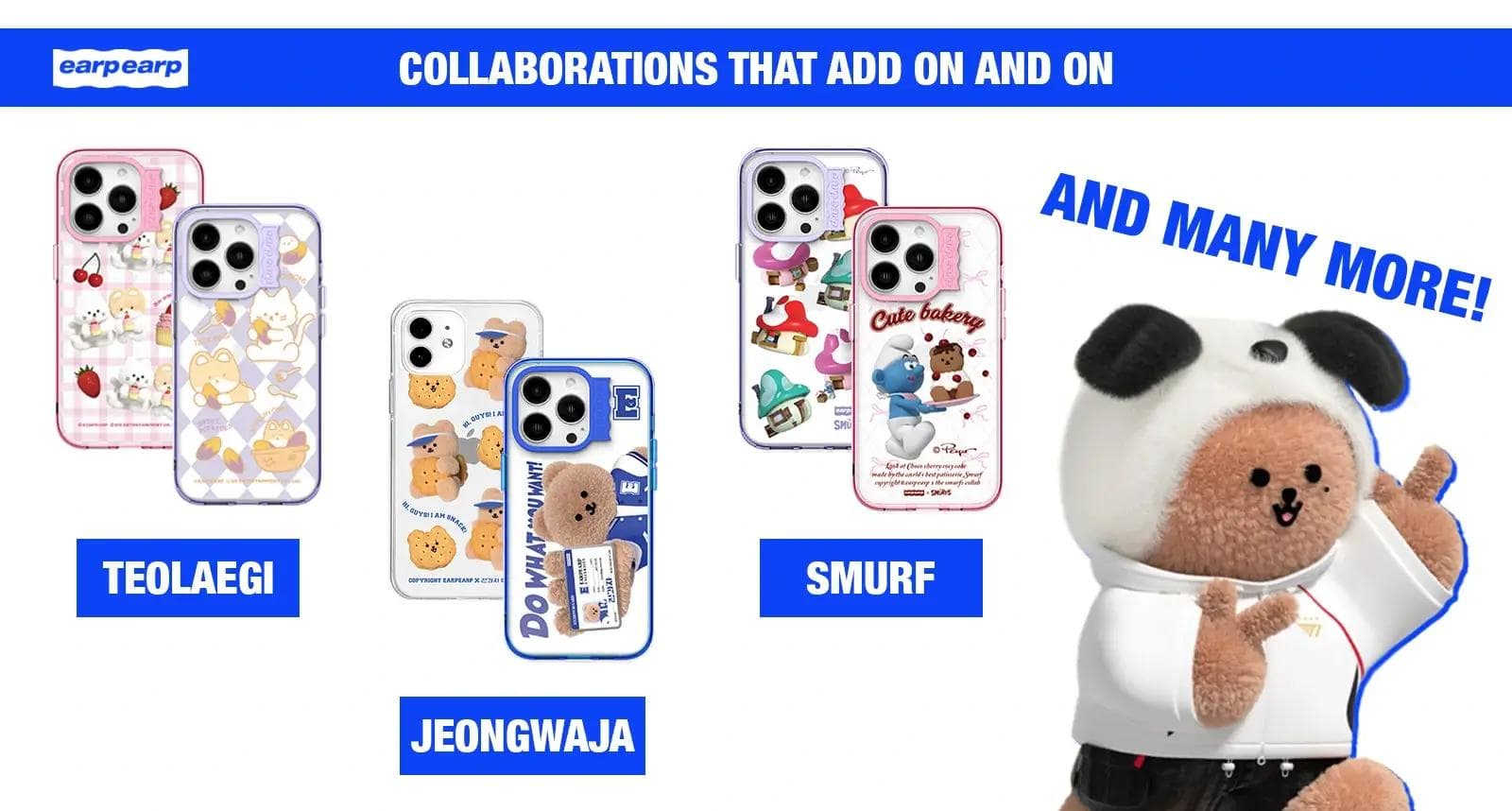 EARPEARP character phone cases and exclusive collaborations