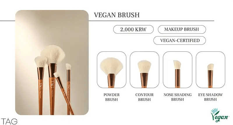 TAG Daiso makeup brush for powder, contour, nose shading, and eye shadow
