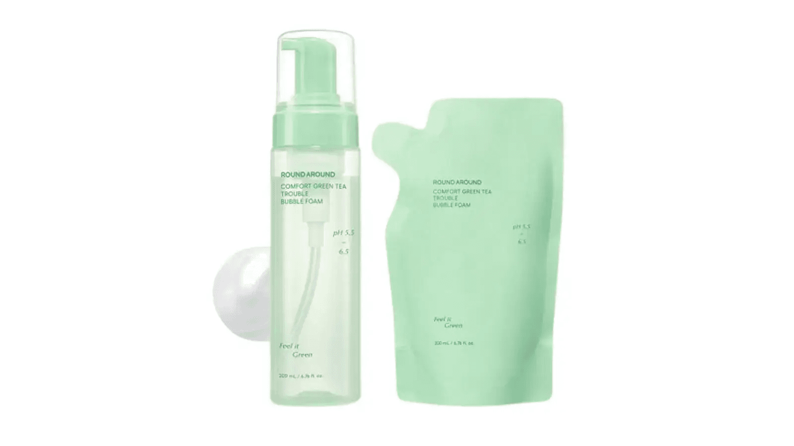 ROUNDAROUND Comfort Green Tea Trouble Bubble Foam 200ml