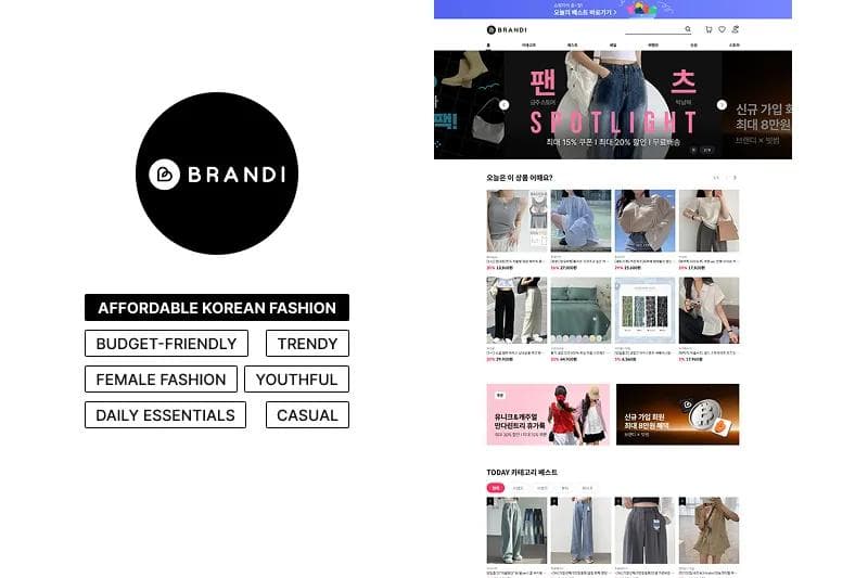 Brandi budget-friendly female fashion app to shop korean clothing online