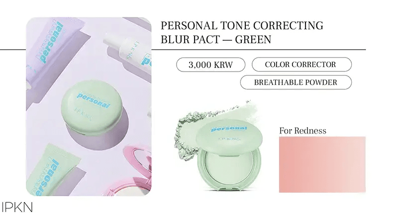 IPKN Daiso color correcting pact for redness