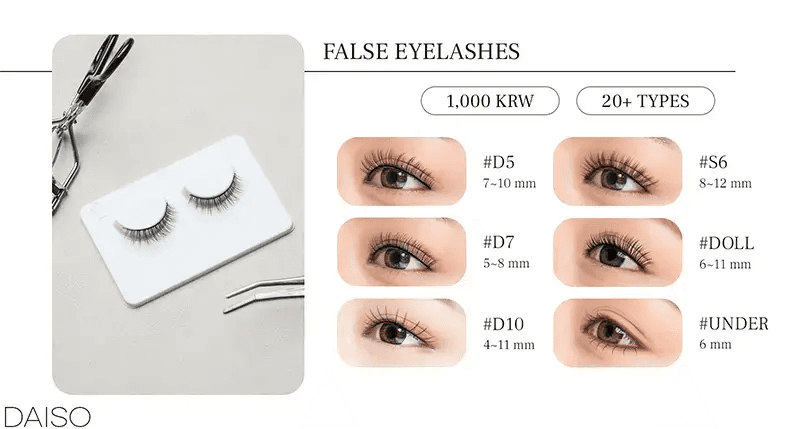 Daiso eyelashes more than 20 types